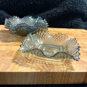 Indiana Glass Iridescent Carnival Glass- Diamond/